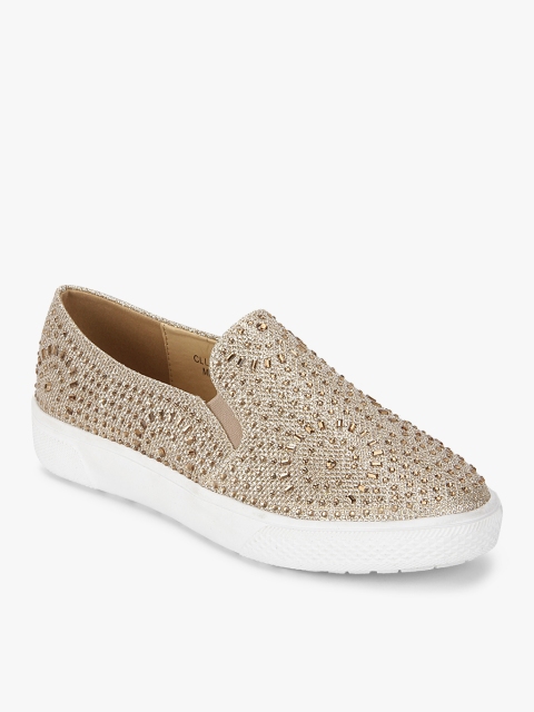 Golden Casual Sneakers, Gold