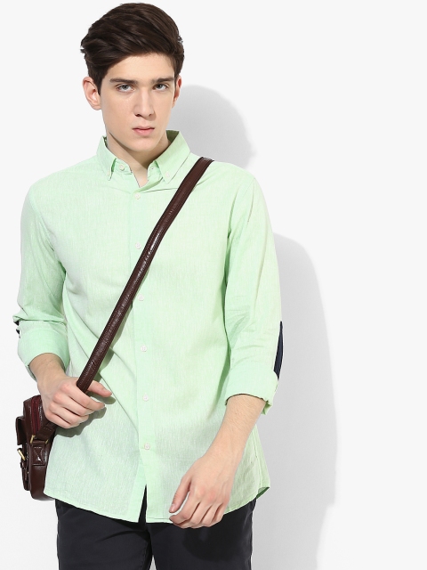 Green Slim Fit Casual Shirt