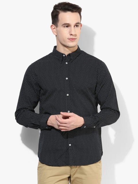 Black Slim Fit Casual Shirt
