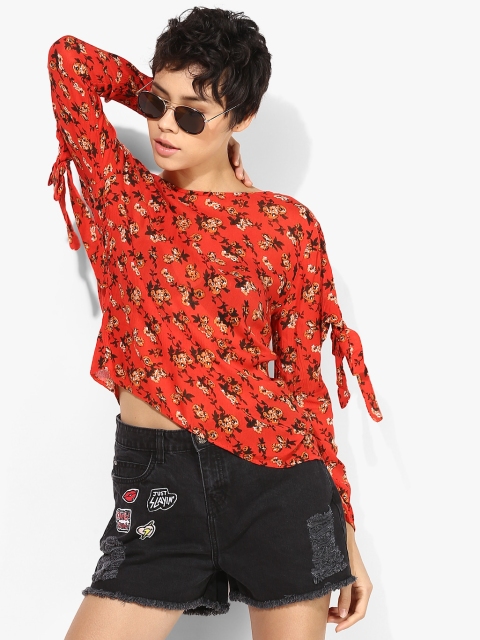 Red Printed Blouse