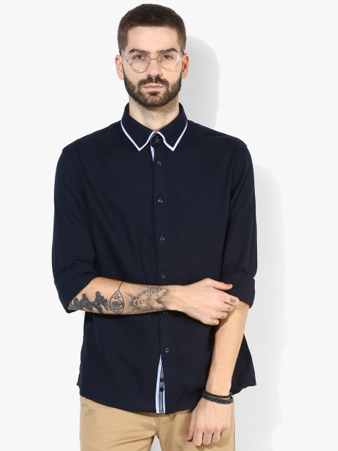 Black Solid Casual Shirt