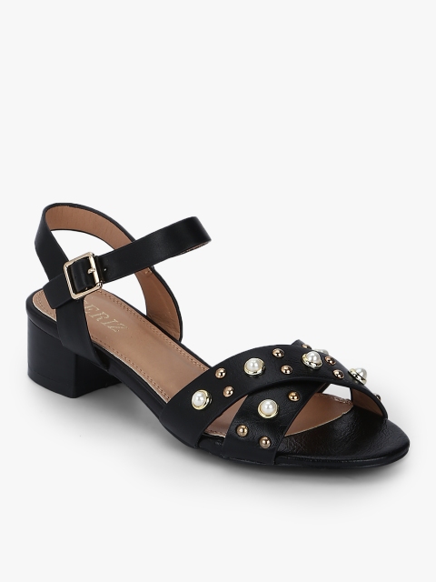 Black Embelished Sandals