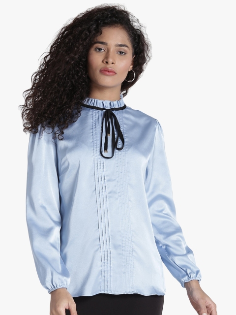 Blue Solid Blouse