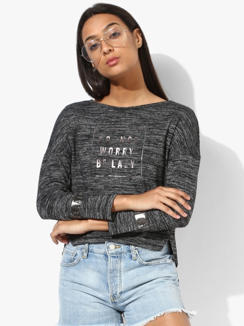 Madame Women Black Printed Top