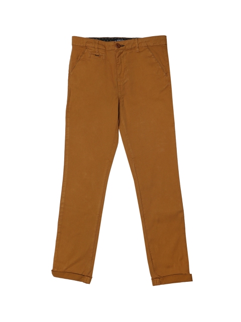 Allen Solly Junior Boys Khaki Regular Fit Solid Chinos