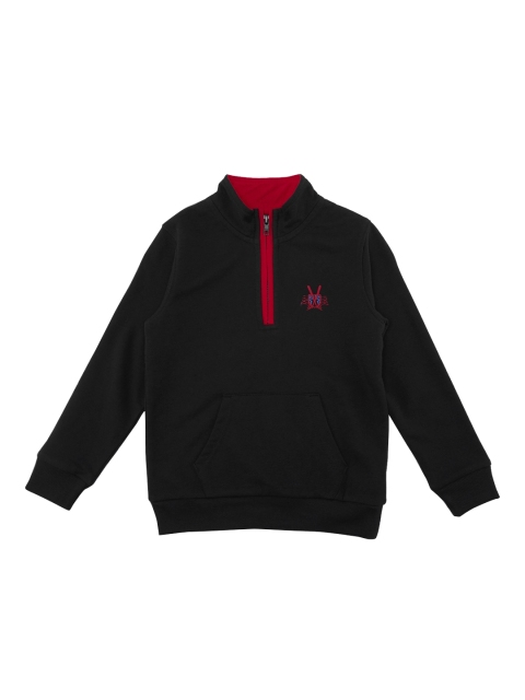 CHALK by Pantaloons Boys Black Solid Sweatshirt