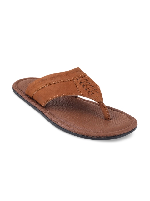 Metro Men Tan Brown Solid Slip-On