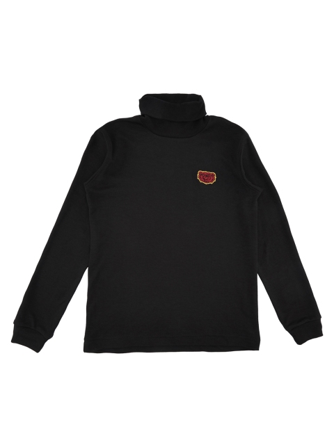 POPPERS by Pantaloons Boys Black Solid Sweatshirt