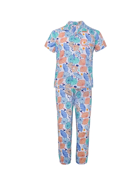 Punkster Boys Multicoloured Printed Night suit 6577B, Multi