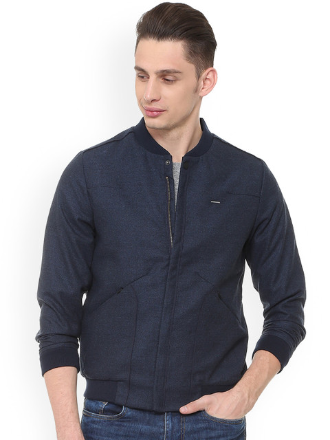 Van Heusen Men Blue Solid Bomber 
Van Heusen Men Blue Solid Bomber