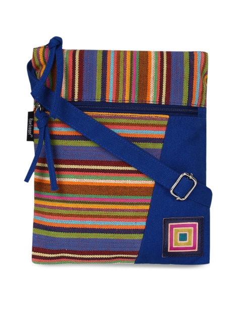 Anekaant Multicoloured Striped Sling Bag, Multi