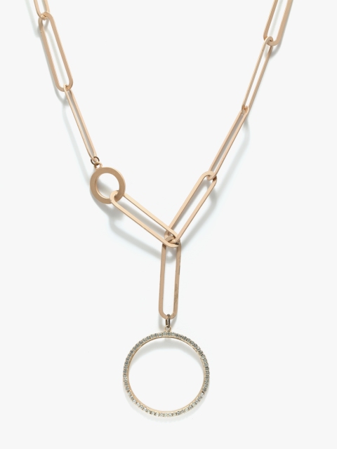 Sia Art Jewellery Rose Gold-Toned Chain Link Necklace