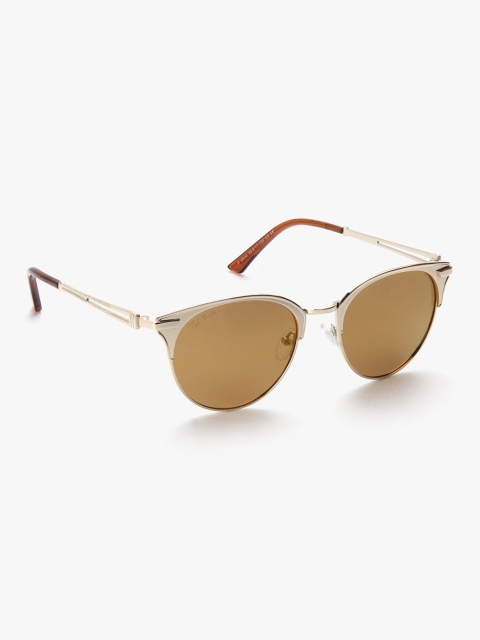 Round Sunglasses, Gold