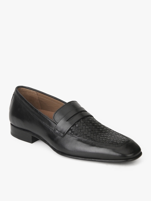Black Weaved Formal Shoes