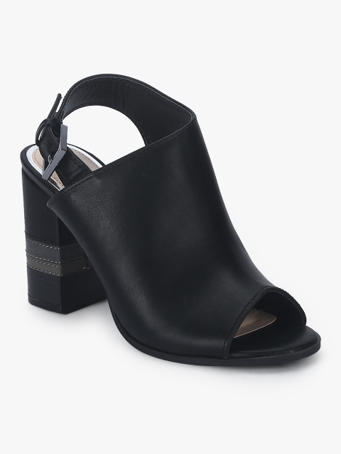 Black Trims & Studs Sandals