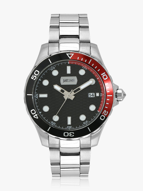 Just Cavalli Men Silver & Black Analogue Watch 
Just Cavalli Men Silver & Black Analogue Watch