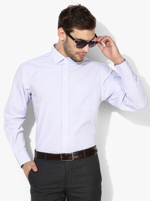 Blue Checked Regular Fit Casual Shirt