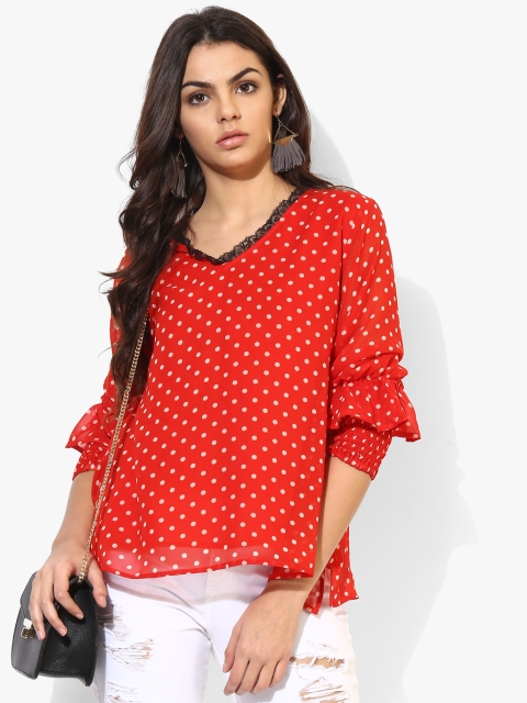 Red Printed Blouse