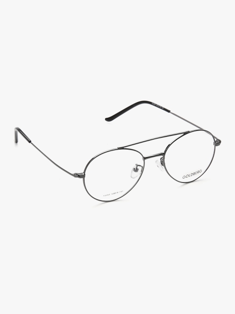 Gun-Metal Full Rim Oval Frame, Metallic