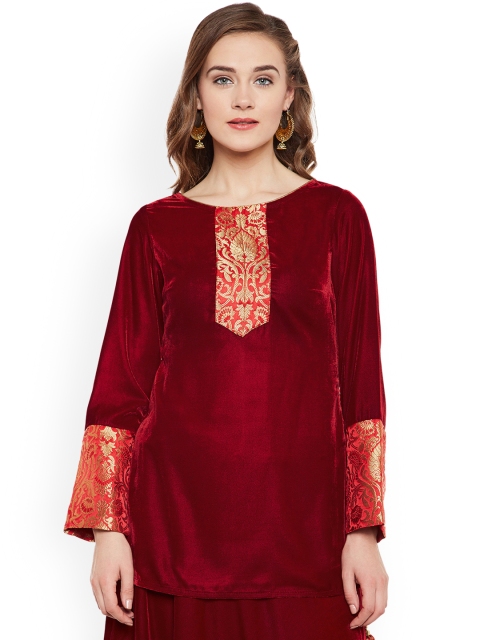 studio rasa Maroon Solid Tunic