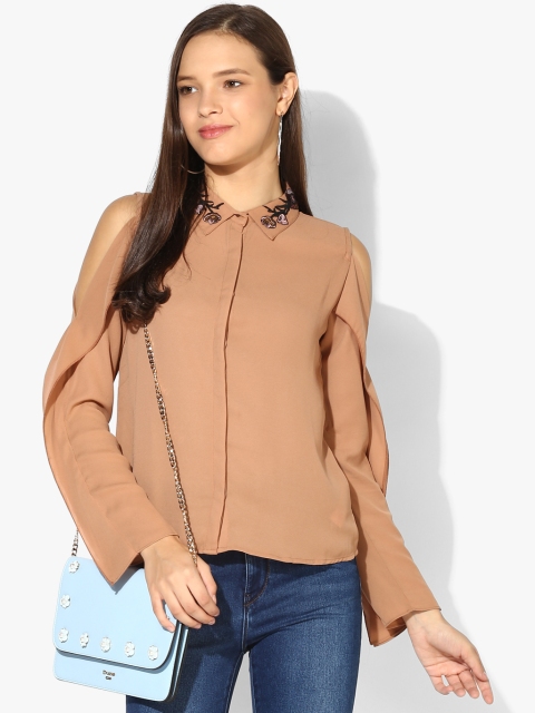 Beige Solid Shirt