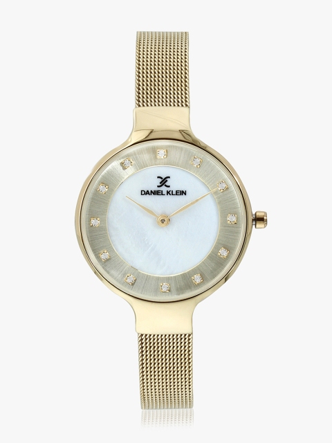Dk11707-2 Gold/White Analogue Watch