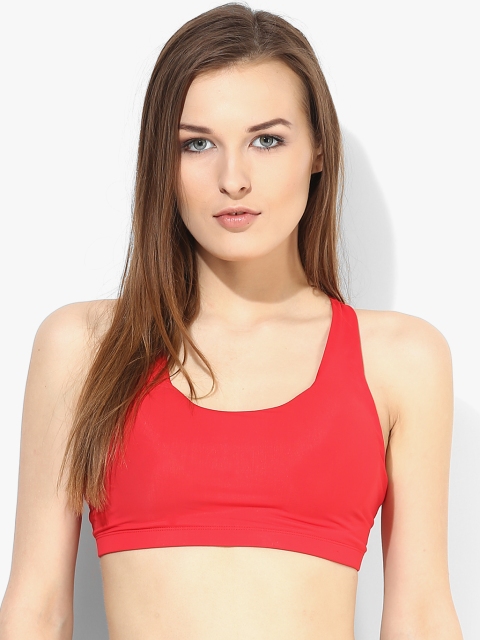 Restless Red Solid Sports Bra RS I 05D