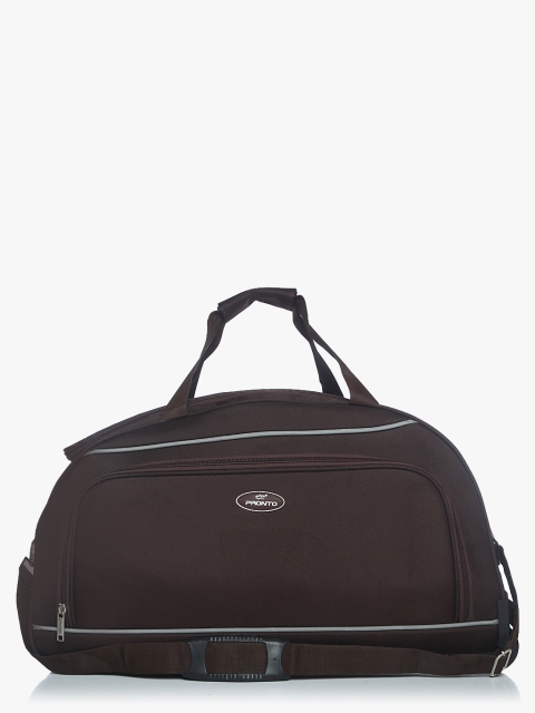 Pronto Unisex Coffee Brown 6549-CF Trolley Duffel Bag