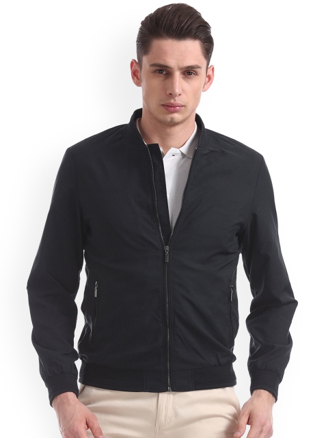 Arrow New York Men Blue Solid Bomber