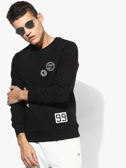 Black Solid Sweatshirt