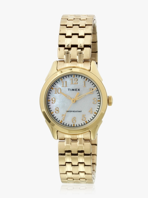 Tw2r48500 Golden/Silver Mother Of Pearl Analog Watch, Gold
