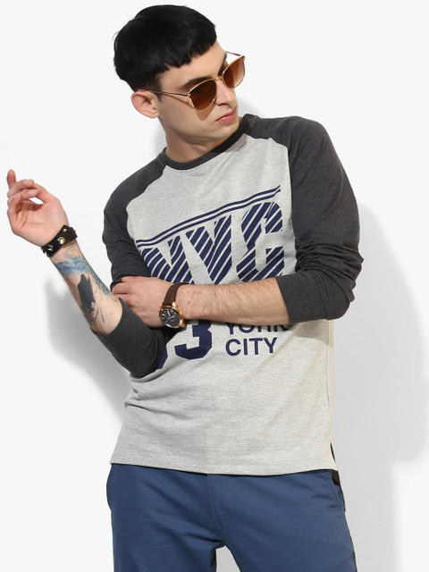 Splash Men Grey Printed Round Neck T-shirt
Splash Men Grey Printed Round Neck T-shirt