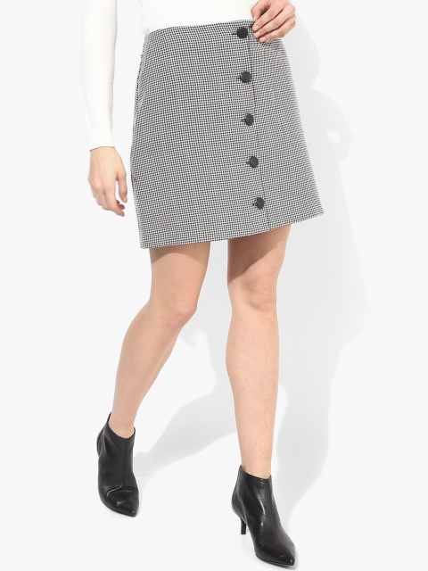 Black Checked Skirt