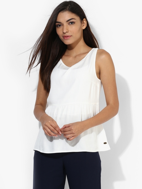 White Solid Blouse