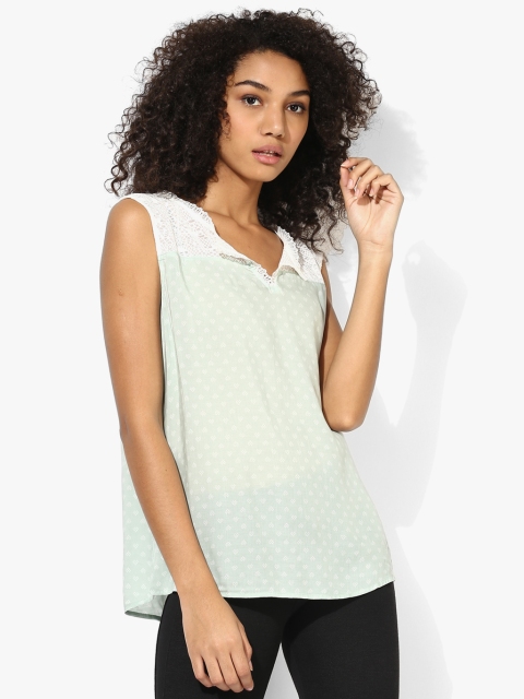 Green Printed Blouse