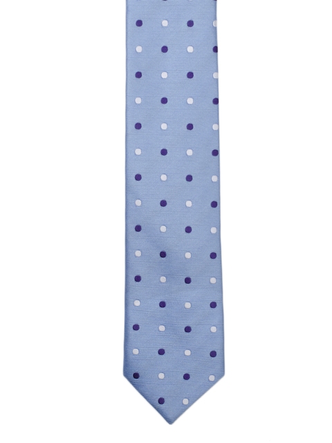 Tossido Blue Woven Design Skinny Tie
