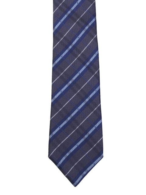 Tossido Grey Striped Broad Tie