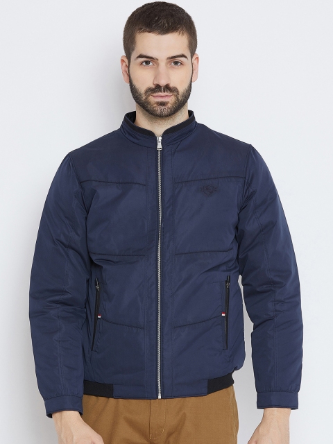 Duke Men Navy Blue Solid Lightweight Tailored Jacket