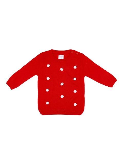 Chirpie Pie by Pantaloons Girls Red Printed Sweater