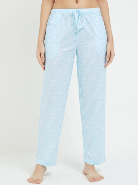 Fruit of the Loom Women Blue Printed Lounge Pants FWPP01-A1P1