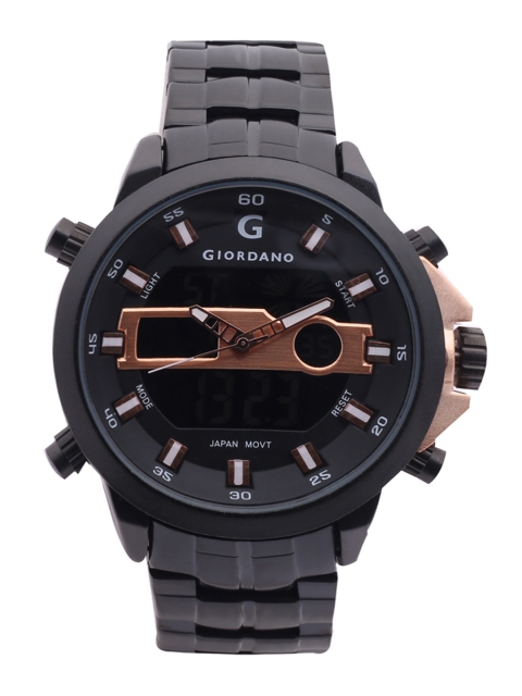 GIORDANO Men Black Analogue and Digital Watch C1097-44
