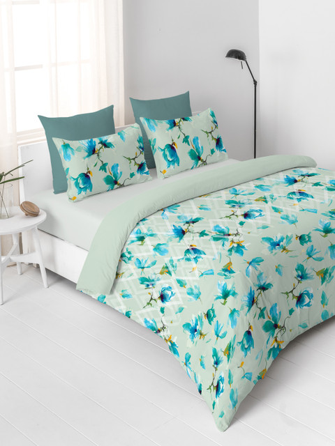DDecor Turquoise Blue Floral Flat 130 TC Cotton 1 Queen Bedsheet with 1 Pillow Cover
DDecor Turquoise Blue Floral Flat 130 TC Cotton 1 Queen Bedsheet with 1 Pillow Cover