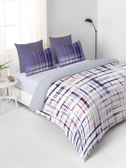 DDecor White & Purple Geometric Flat 144 TC Cotton 1 Double Bedsheet with 2 Pillow Covers
DDecor White & Purple Geometric Flat 144 TC Cotton 1 Double Bedsheet with 2 Pillow Covers