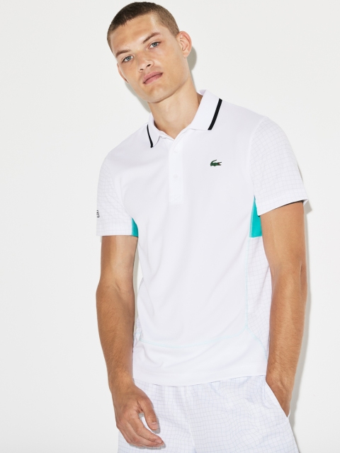 White Solid Regular Fit Polo T-shirt