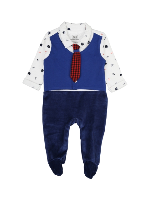 Mee Mee Navy blue Suit Boys Rompers