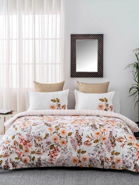 DDecor White & Brown Floral Flat 144 TC Cotton 1 Single Bedsheet with 1 Pillow Covers
DDecor White & Brown Floral Flat 144 TC Cotton 1 Single Bedsheet with 1 Pillow Covers