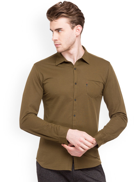 Status Quo Men Olive Brown Comfort Slim Fit Solid Casual Shirt
Status Quo Men Olive Brown Comfort Slim Fit Solid Casual Shirt