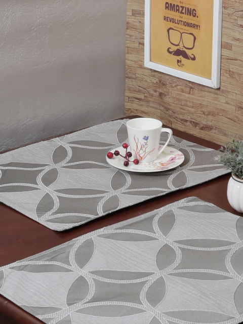 RANGRAGE Set of 6 Grey Handcrafted Table Placemats