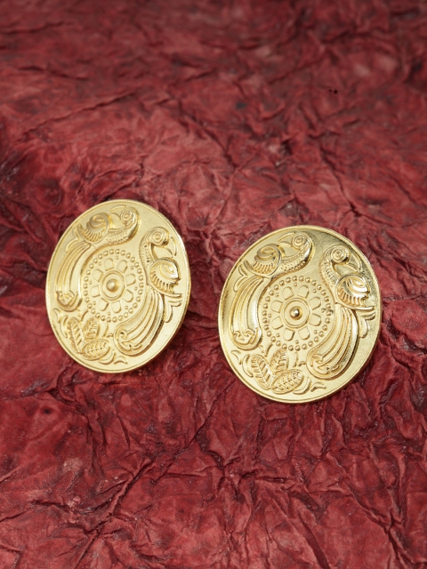 SASSAFRAS Gold-Toned Contemporary Studs