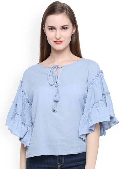 Splash Women Blue Solid Top